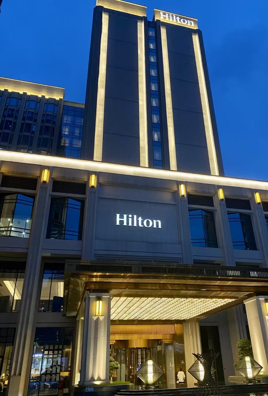 希尔顿酒店hilton hotel Double room in a five-star hotel